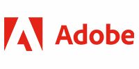 Adobe-logo in rood, verwijzend naar data‑analyse tools ingezet bij CRO.