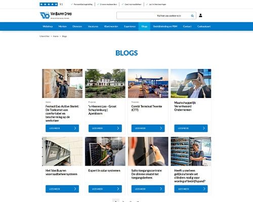 Blogpagina Van Buuren met artikelen over technieken, projecten en toegangsbeheer