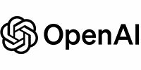 Zwart-wit OpenAI-logo, partner in AI-oplossingen en taalmodellen